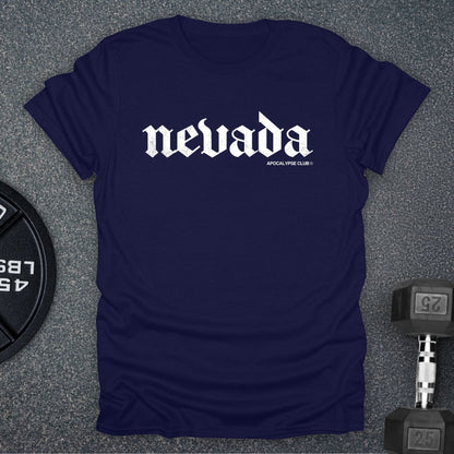 Apocalypse Club Nevada Navy gym t-shirt