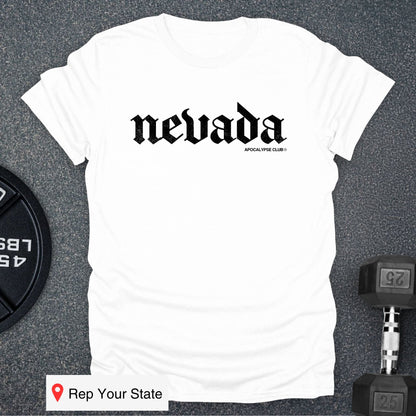 Apocalypse Club Nevada White gym t-shirt