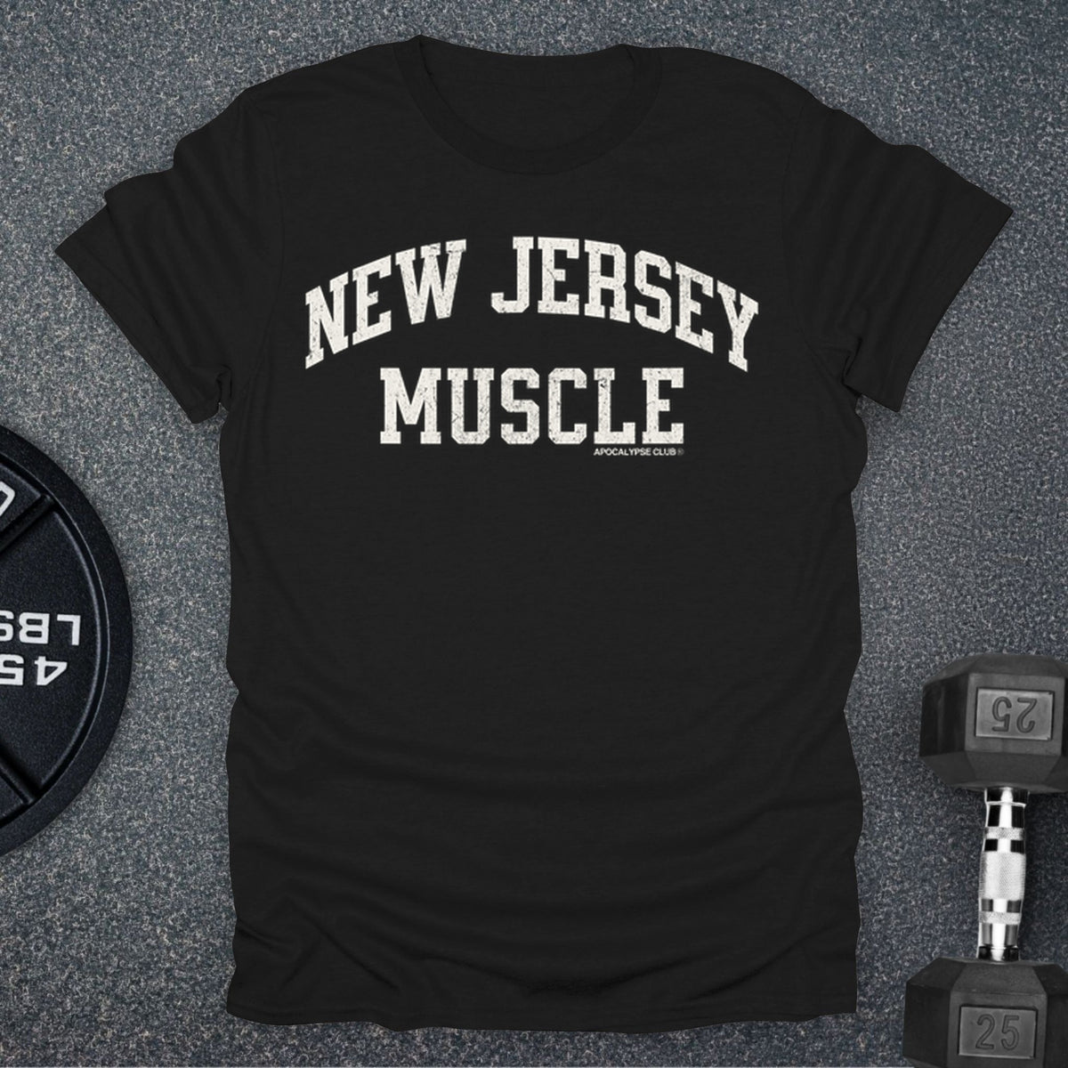 Apocalypse Club New Jersey Muscle Black gym t-shirt