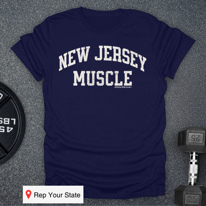 Apocalypse Club New Jersey Muscle Navy gym t-shirt