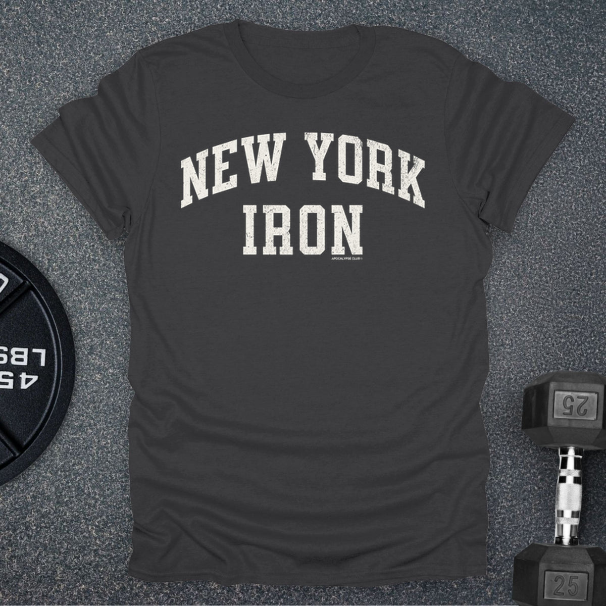 Apocalypse Club New York Iron Charcoal gym t-shirt