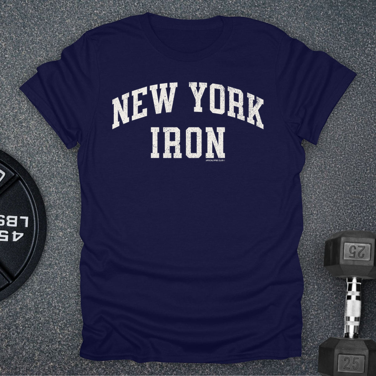 Apocalypse Club New York Iron Navy gym t-shirt