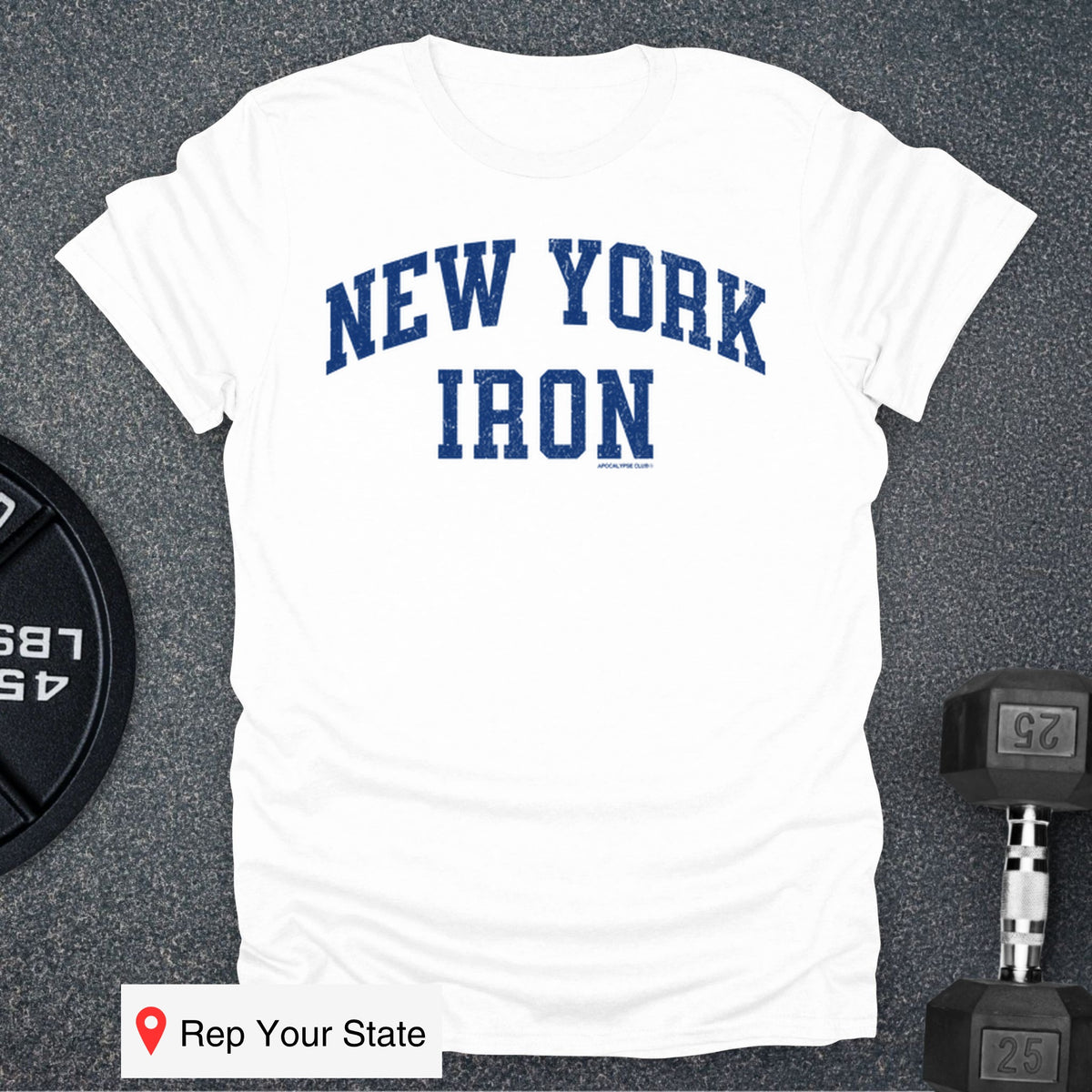 Apocalypse Club New York Iron White gym t-shirt