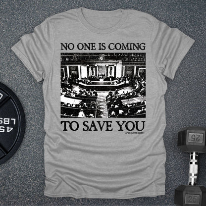 Apocalypse Club No One Is Coming Sport Grey gym t-shirt