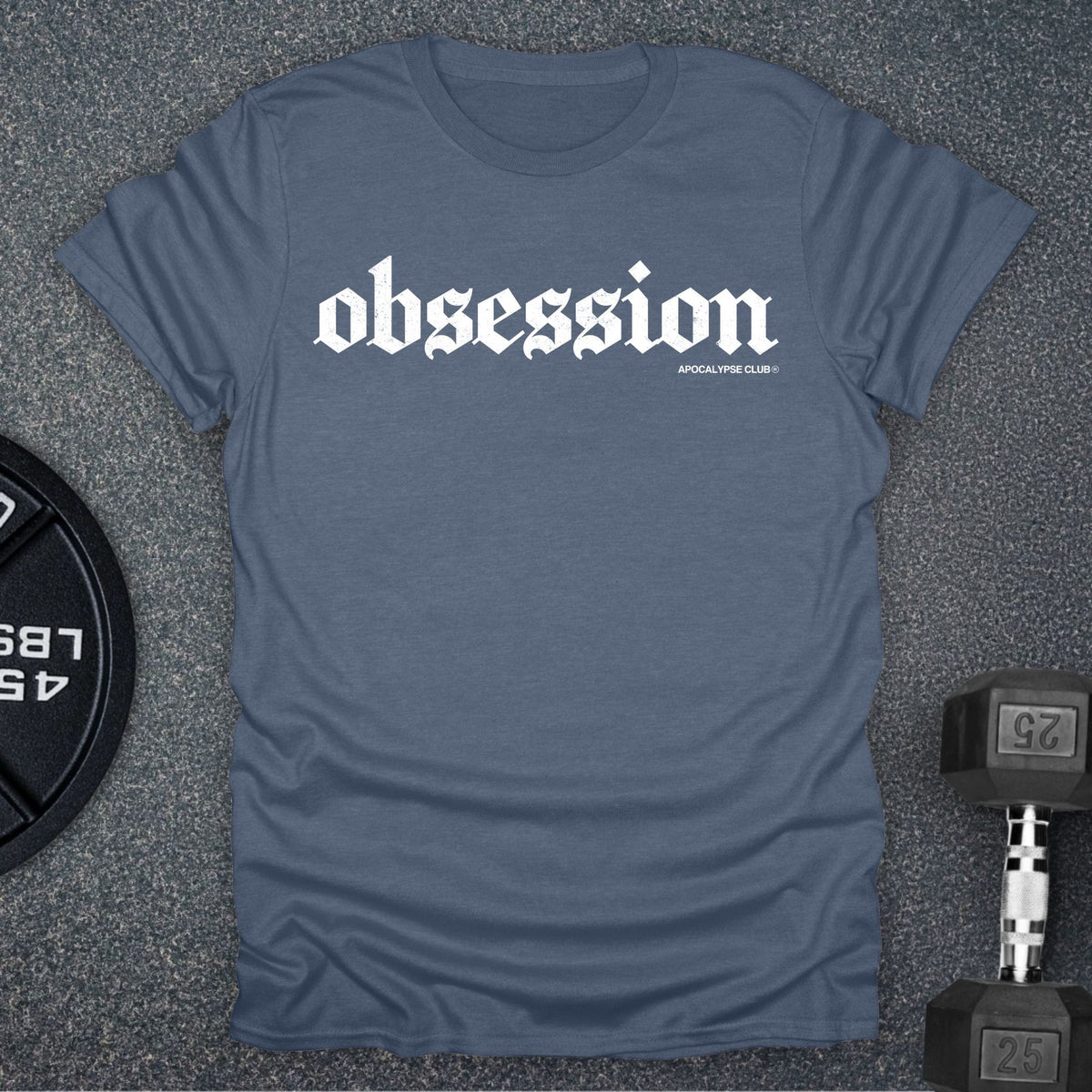 Apocalypse Club Obsession DNA Heather Indigo gym t-shirt