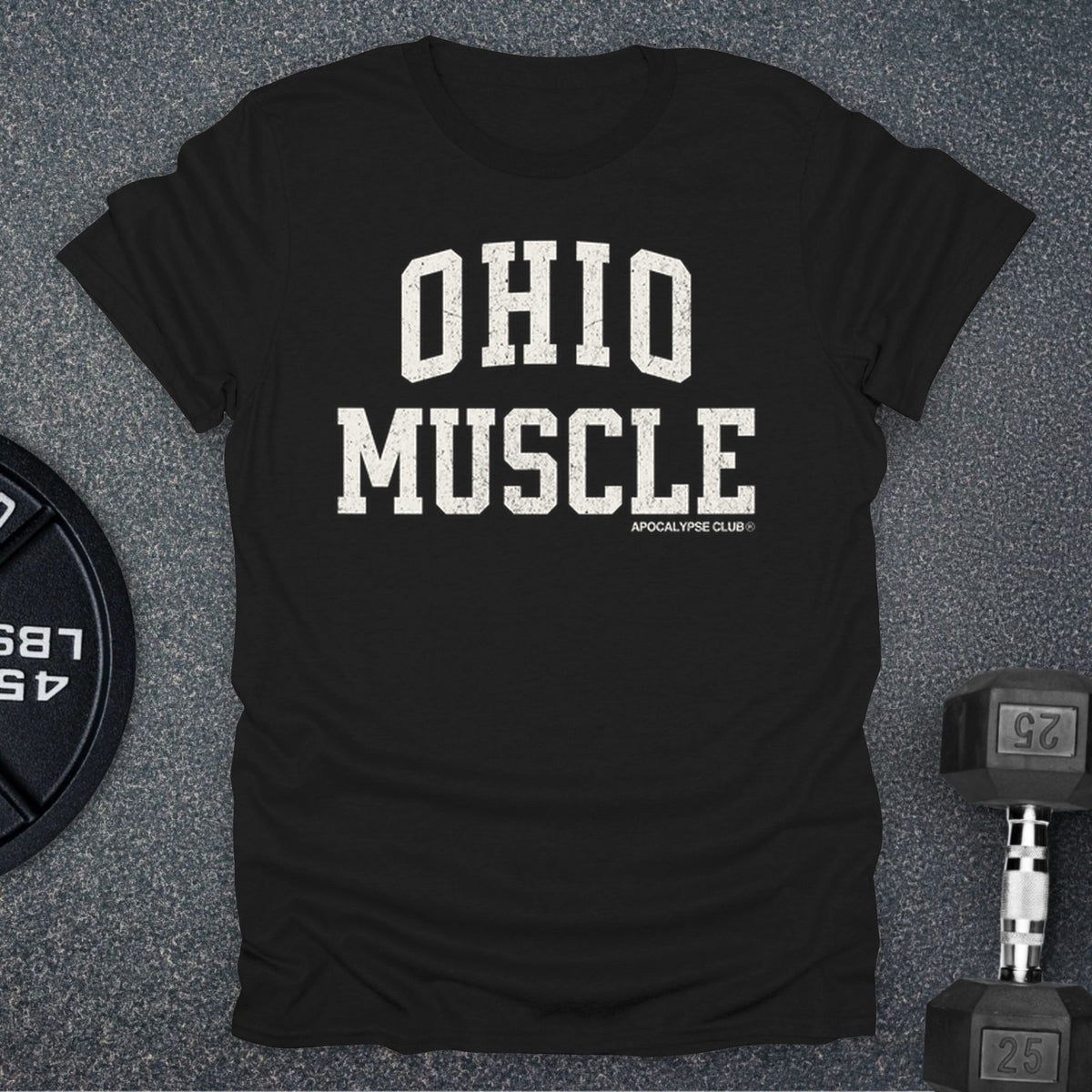 Apocalypse Club Ohio Muscle Black gym t-shirt