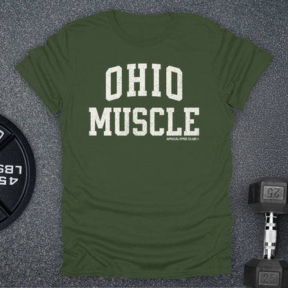 Apocalypse Club Ohio Muscle Military Green gym t-shirt