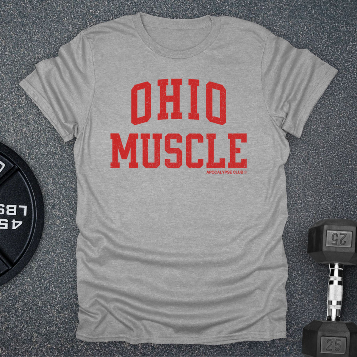 Apocalypse Club Ohio Muscle Sport Grey gym t-shirt
