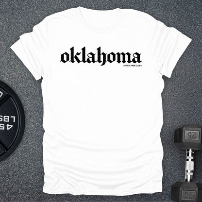 Apocalypse Club Oklahoma White gym t-shirt