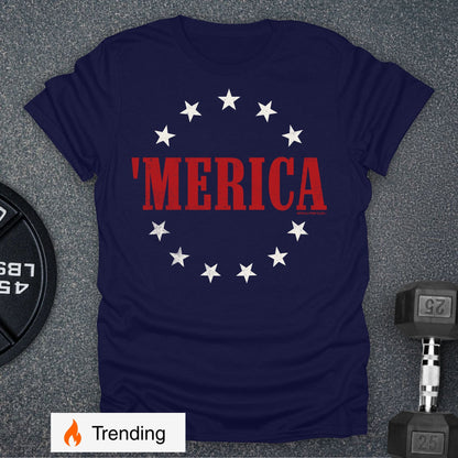 Apocalypse Club Old Glory Navy gym t-shirt