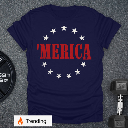 Apocalypse Club Old Glory Navy gym t-shirt