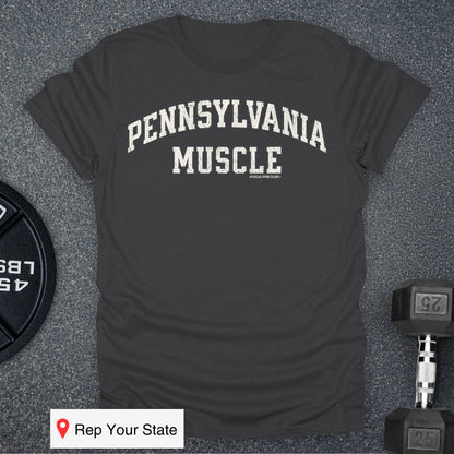Apocalypse Club Pennsylvania Muscle Charcoal gym t-shirt