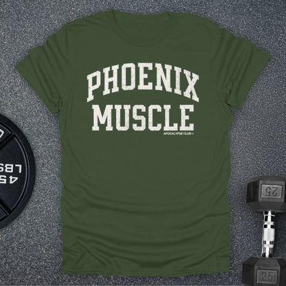 Apocalypse Club Phoenix Muscle Military Green gym t-shirt