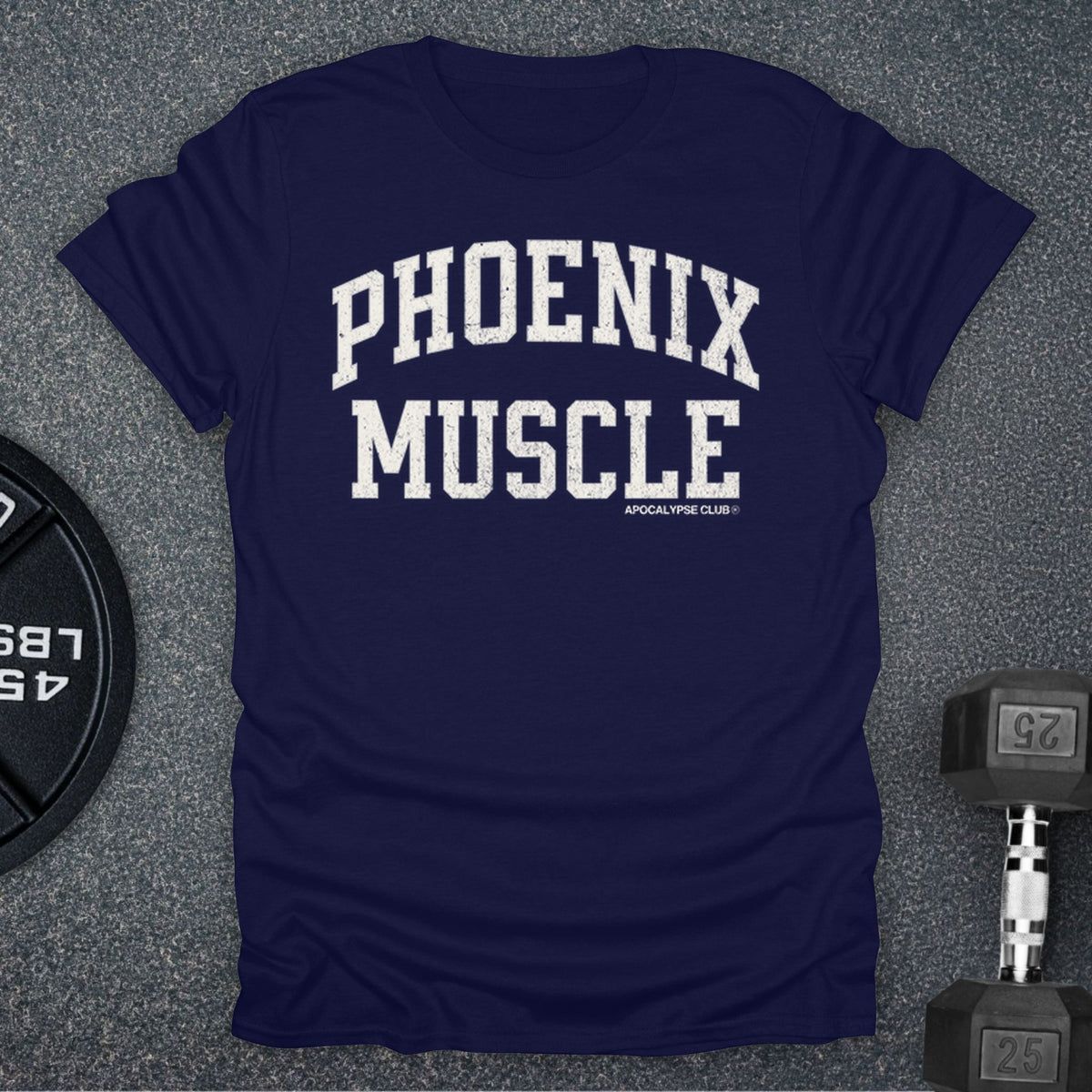 Apocalypse Club Phoenix Muscle Navy gym t-shirt