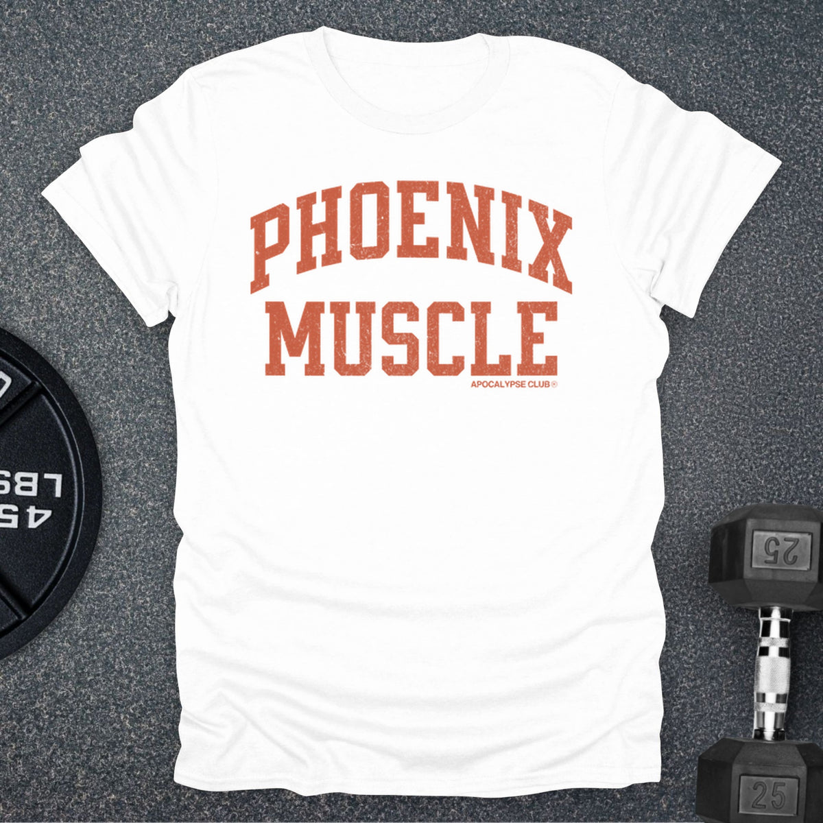Apocalypse Club Phoenix Muscle White gym t-shirt