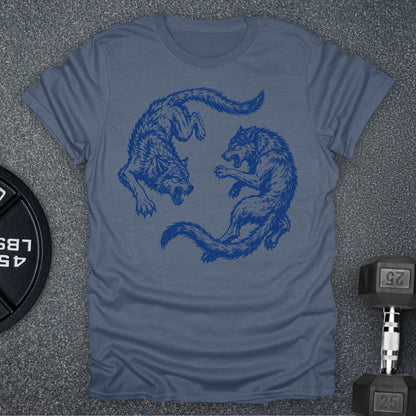 Apocalypse Club Protect The Pack Heather Indigo gym t-shirt