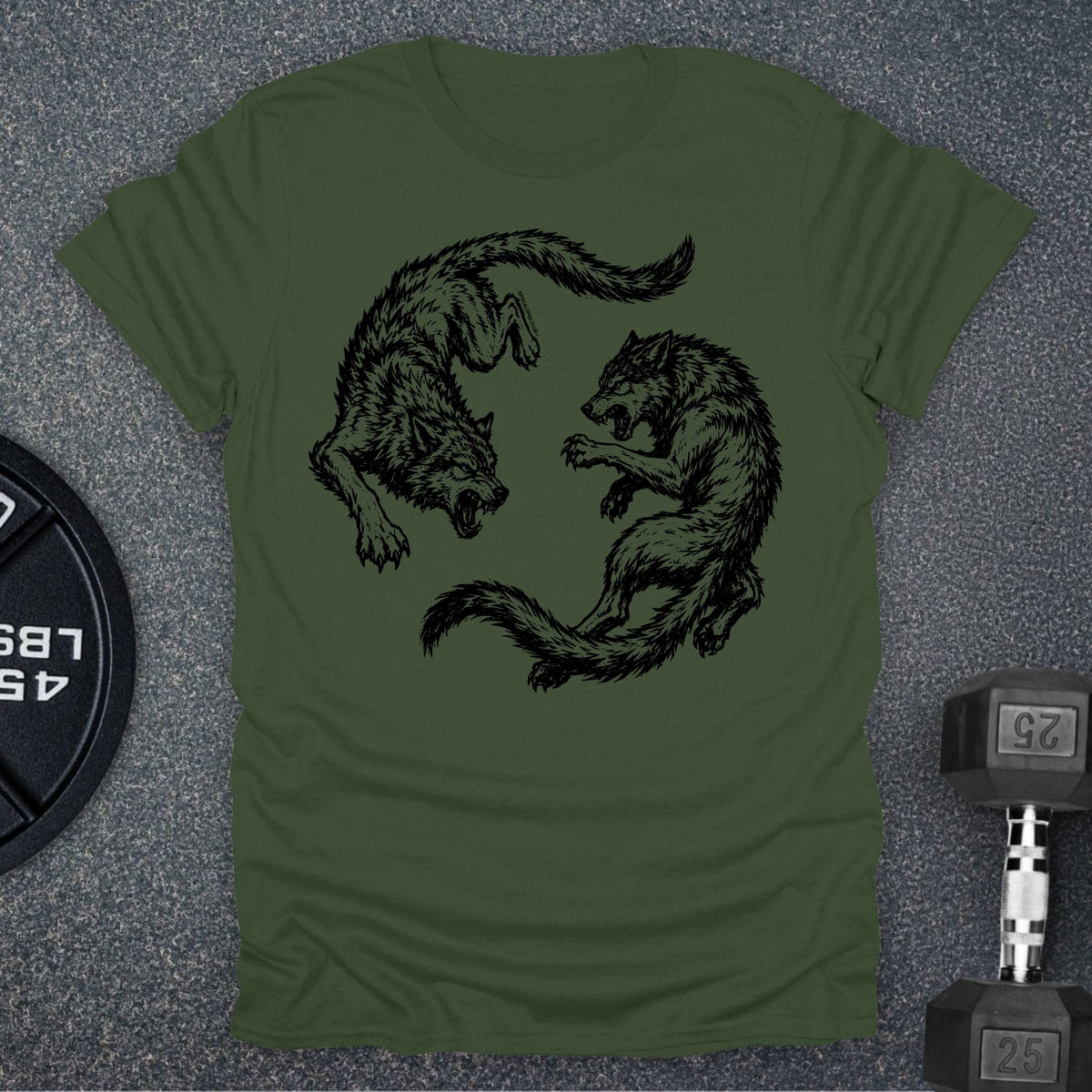Apocalypse Club Protect The Pack Military Green gym t-shirt
