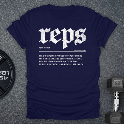 Apocalypse Club Reps Definition Navy gym t-shirt