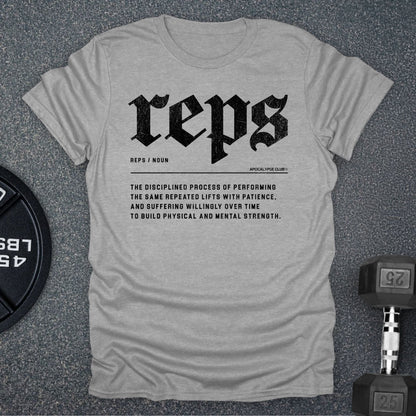 Apocalypse Club Reps Definition Sport Grey gym t-shirt