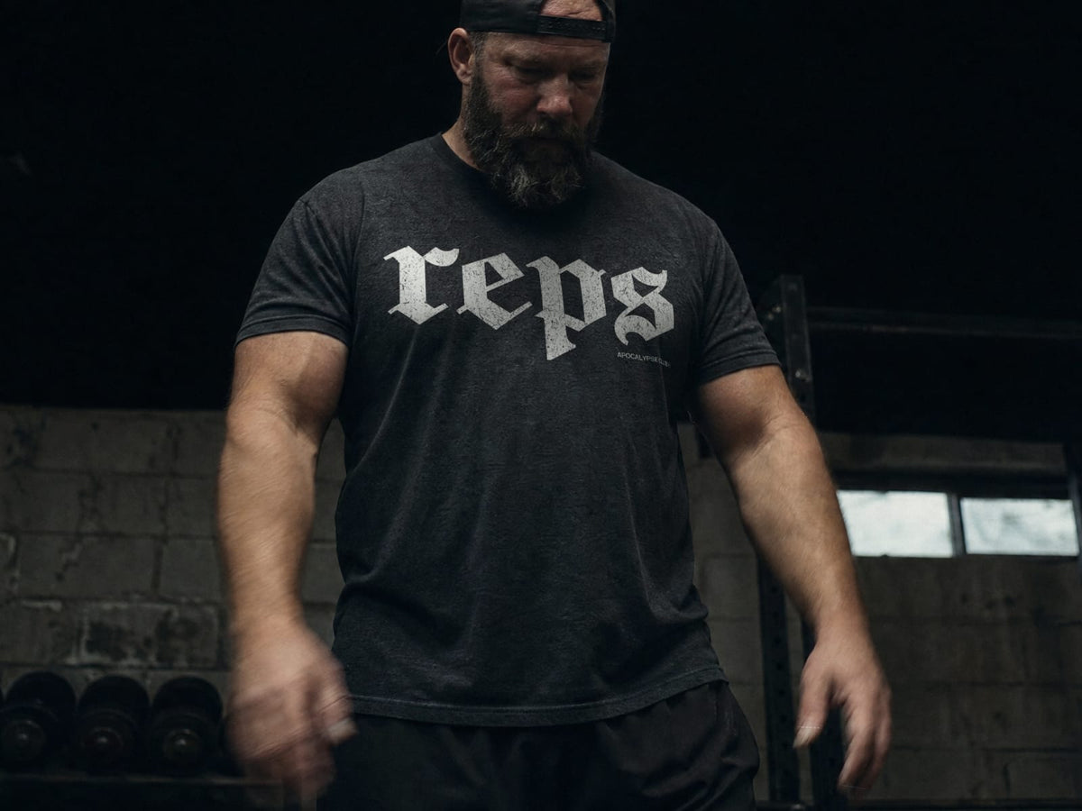 Apocalypse Club Reps Charcoal gym t-shirt