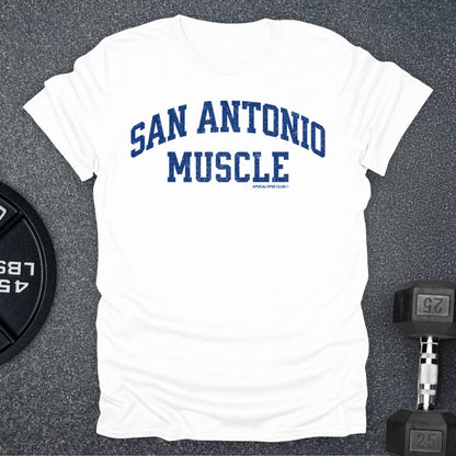 Apocalypse Club San Antonio Muscle White gym t-shirt