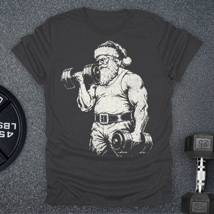 Apocalypse Club Santa Iron Charcoal gym t-shirt