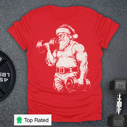 Apocalypse Club Santa Iron Red gym t-shirt