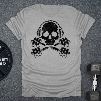 Apocalypse Club Skull And Crossbars Sport Grey gym t-shirt