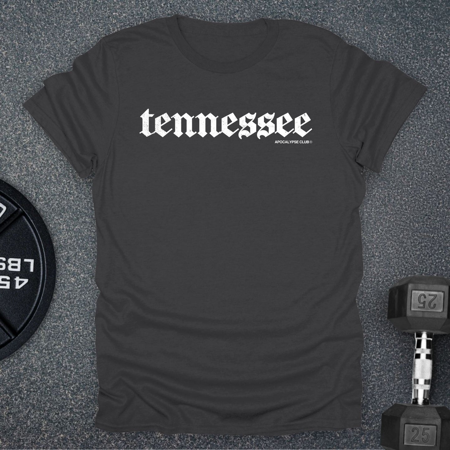 Apocalypse Club Tennessee DNA Charcoal gym t-shirt