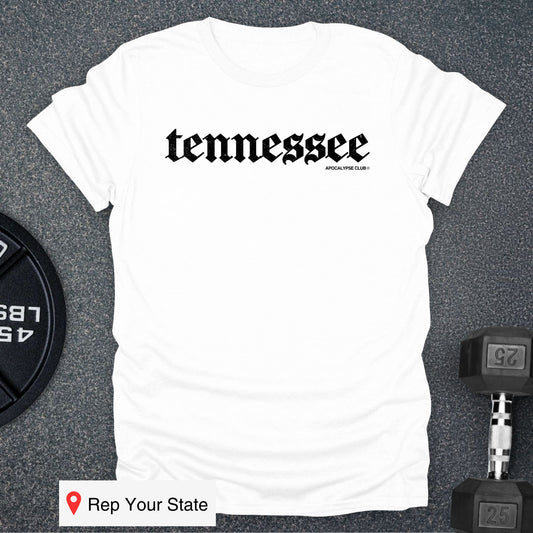 Apocalypse Club Tennessee DNA White gym t-shirt