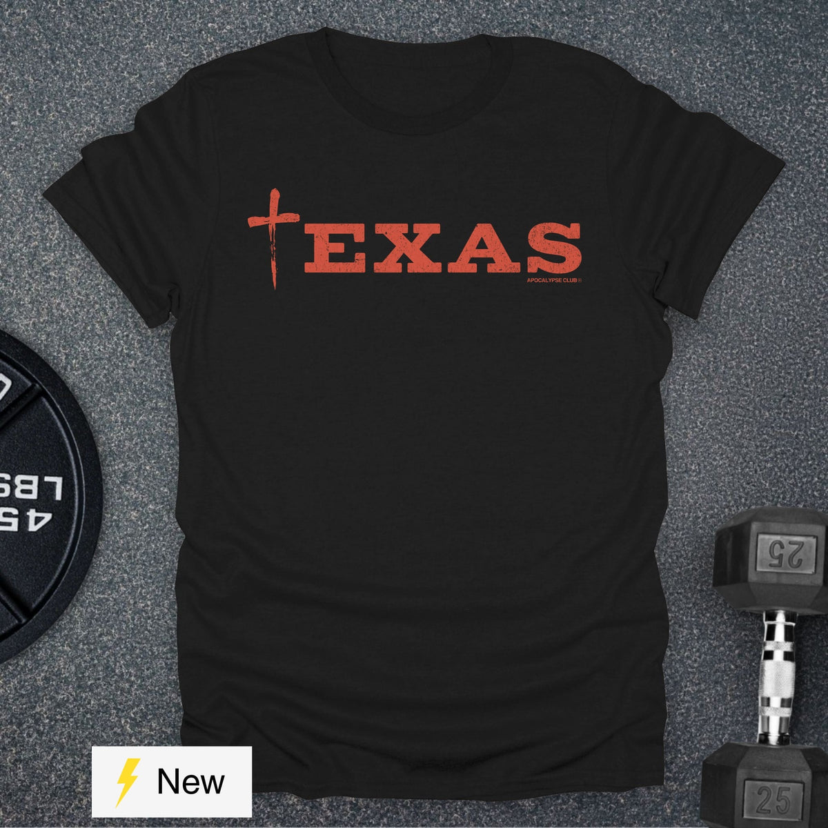 Apocalypse Club Texas Faith Black gym t-shirt