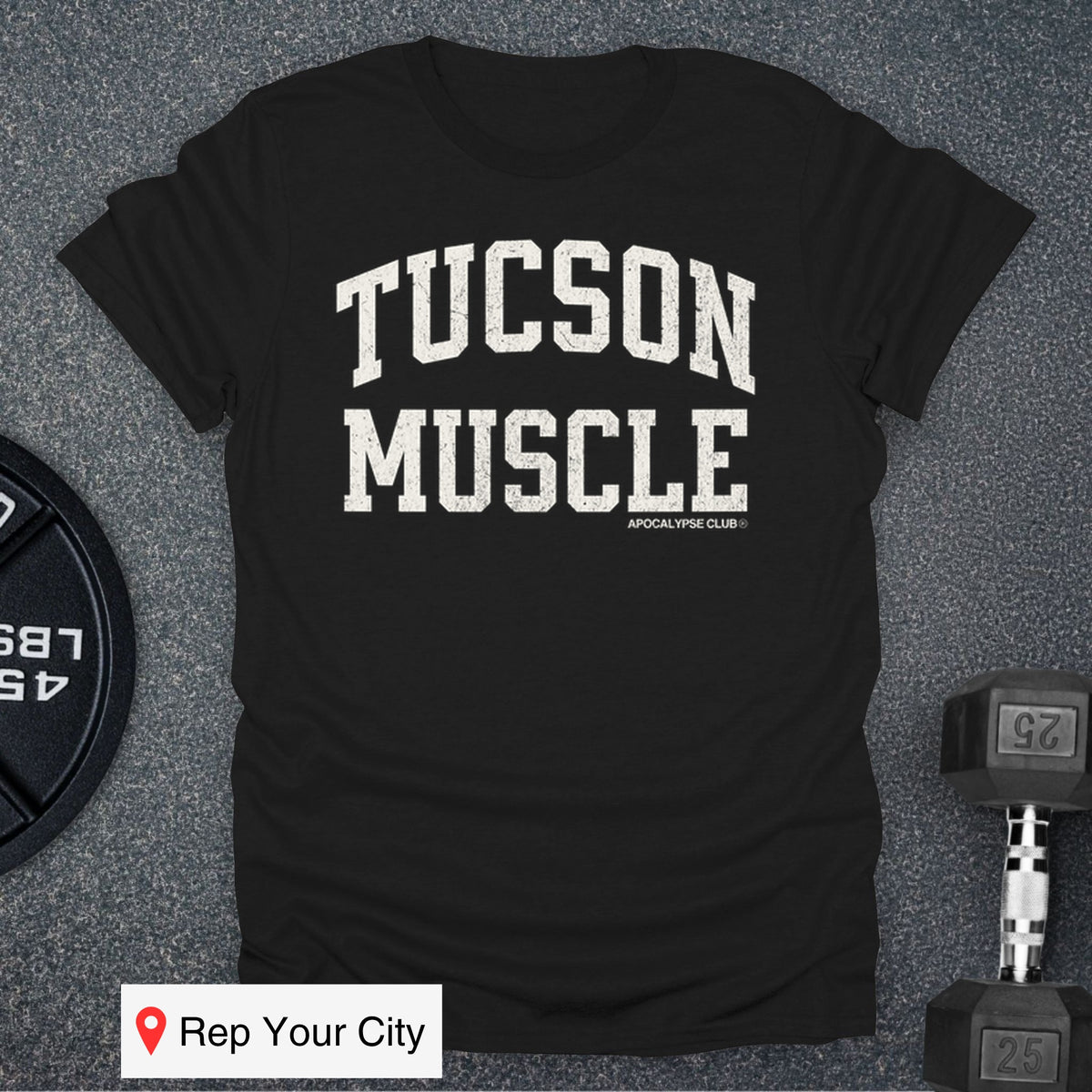 Apocalypse Club Tucson Muscle Black gym t-shirt