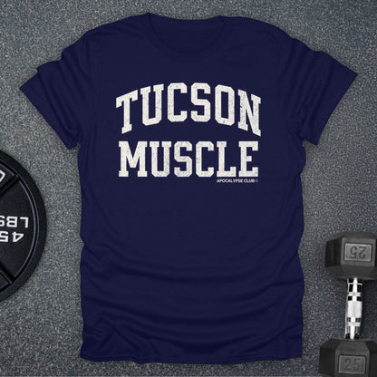 Apocalypse Club Tucson Muscle Navy gym t-shirt
