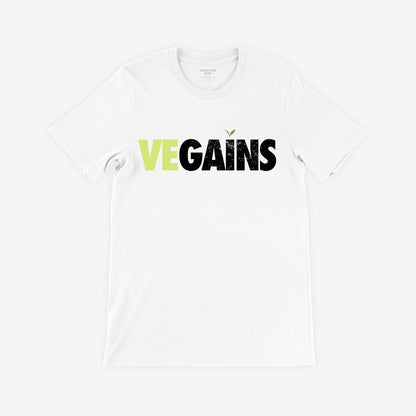 Vegains Vegan Gym T-Shirt White