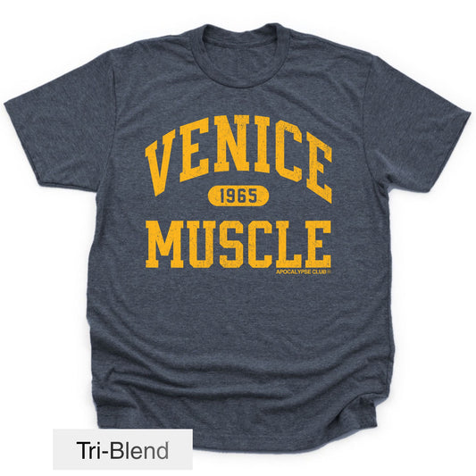 Apocalypse Club Venice Muscle Vintage Navy gym t-shirt