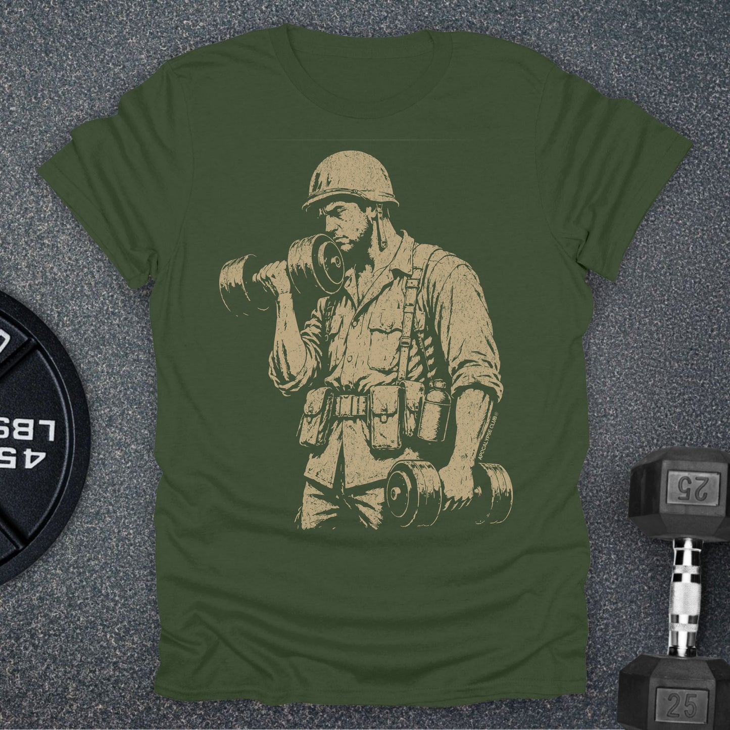 Apocalypse Club Vietnam Iron Military Green gym t-shirt