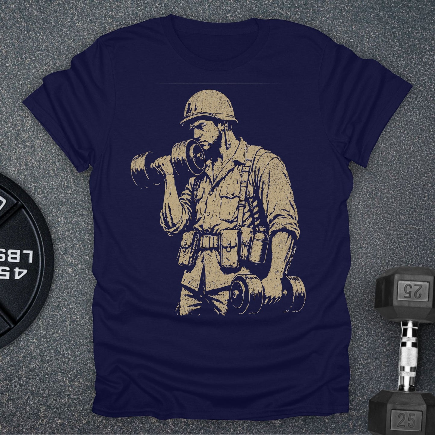 Apocalypse Club Vietnam Iron Navy gym t-shirt