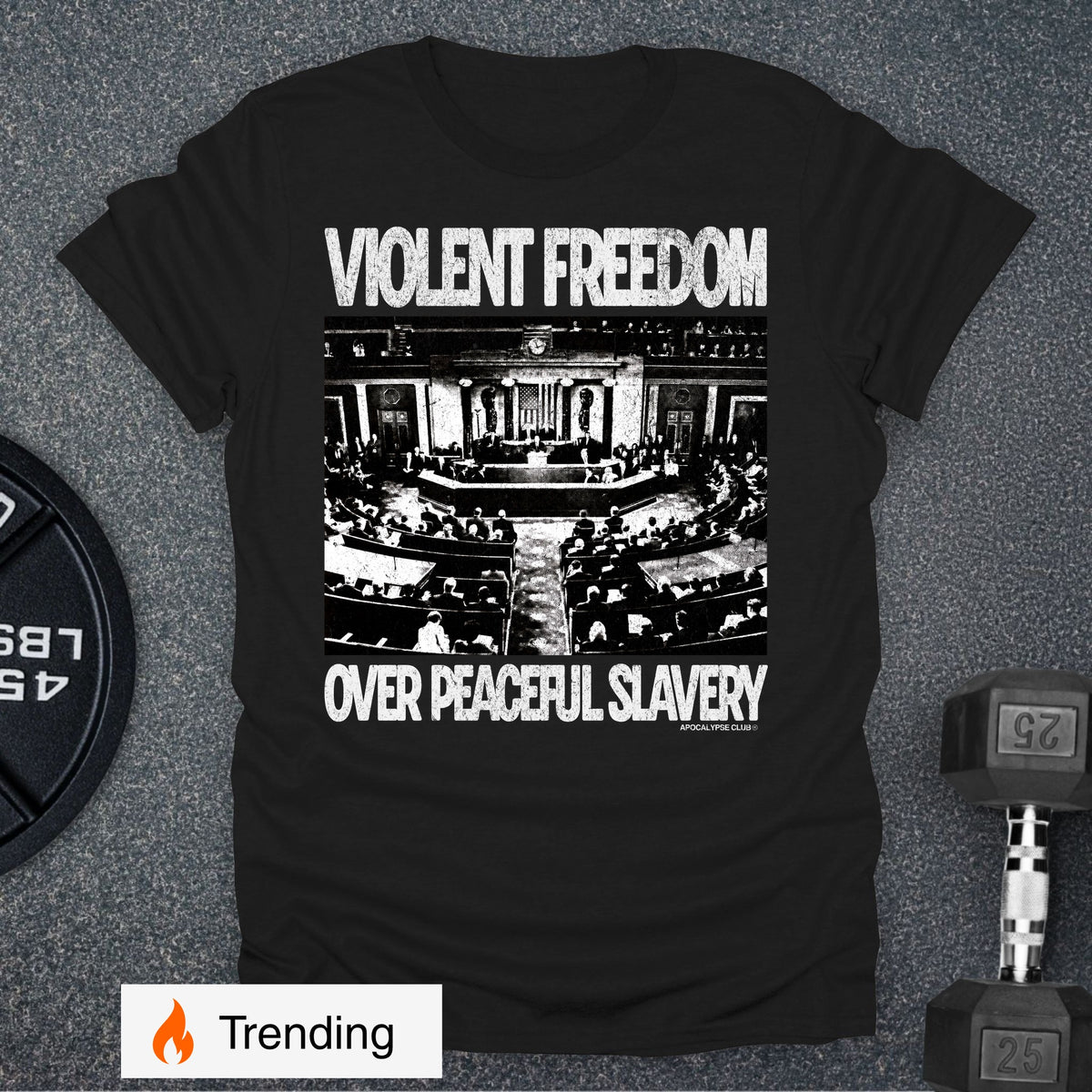 Apocalypse Club Violent Freedom Black gym t-shirt