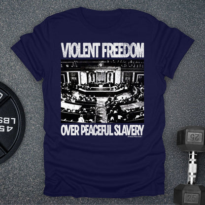 Apocalypse Club Violent Freedom Navy gym t-shirt