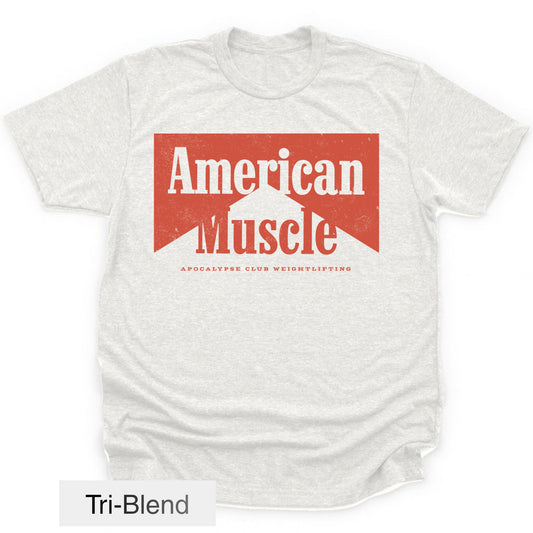 Apocalypse Club Western American Muscle Heather White gym t-shirt