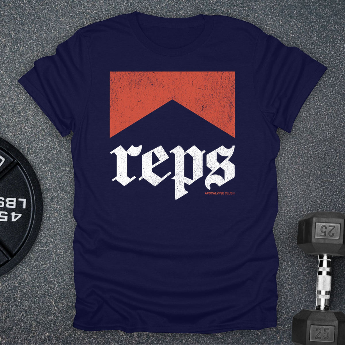 Apocalypse Club Western Reps Navy gym t-shirt