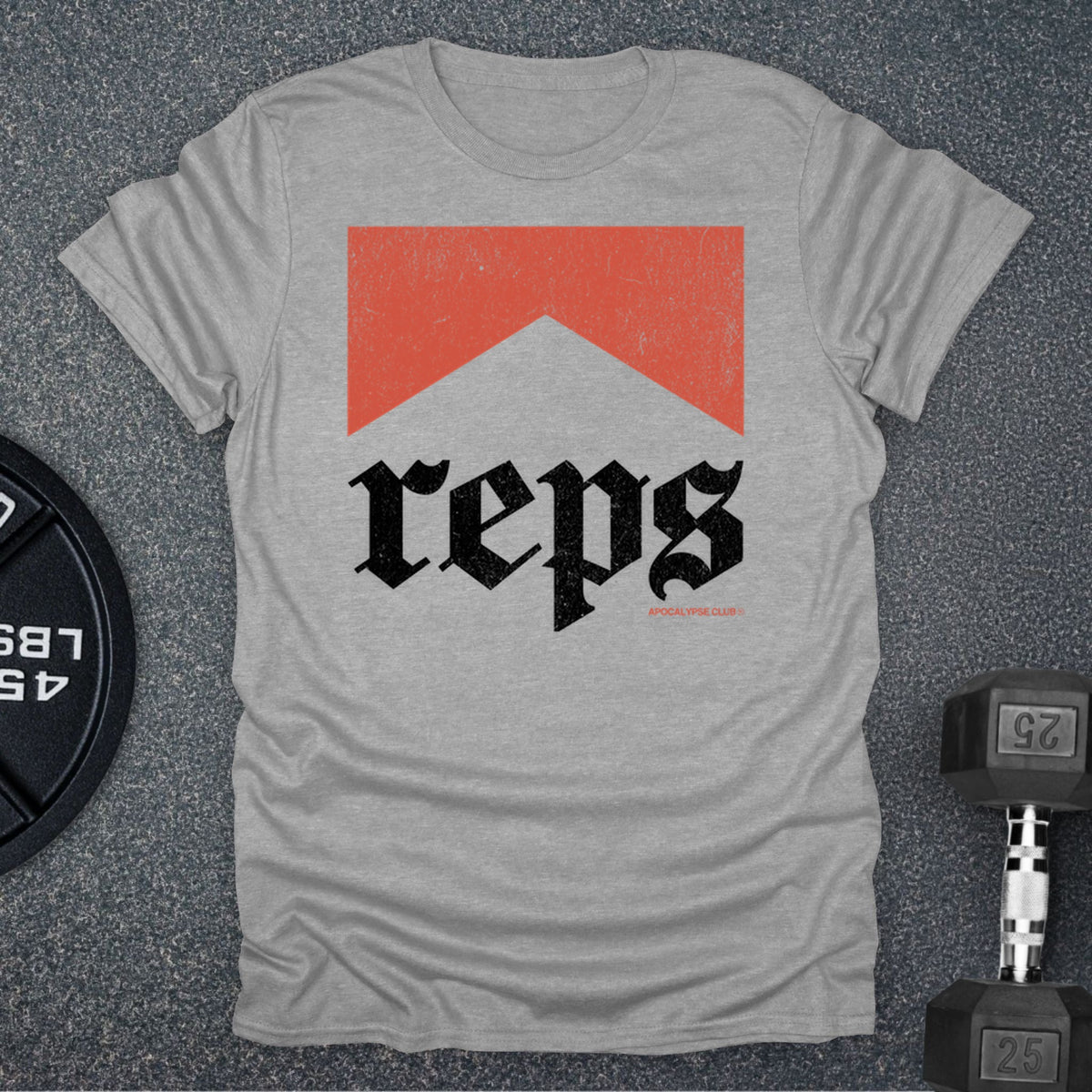 Apocalypse Club Western Reps Sport Grey gym t-shirt