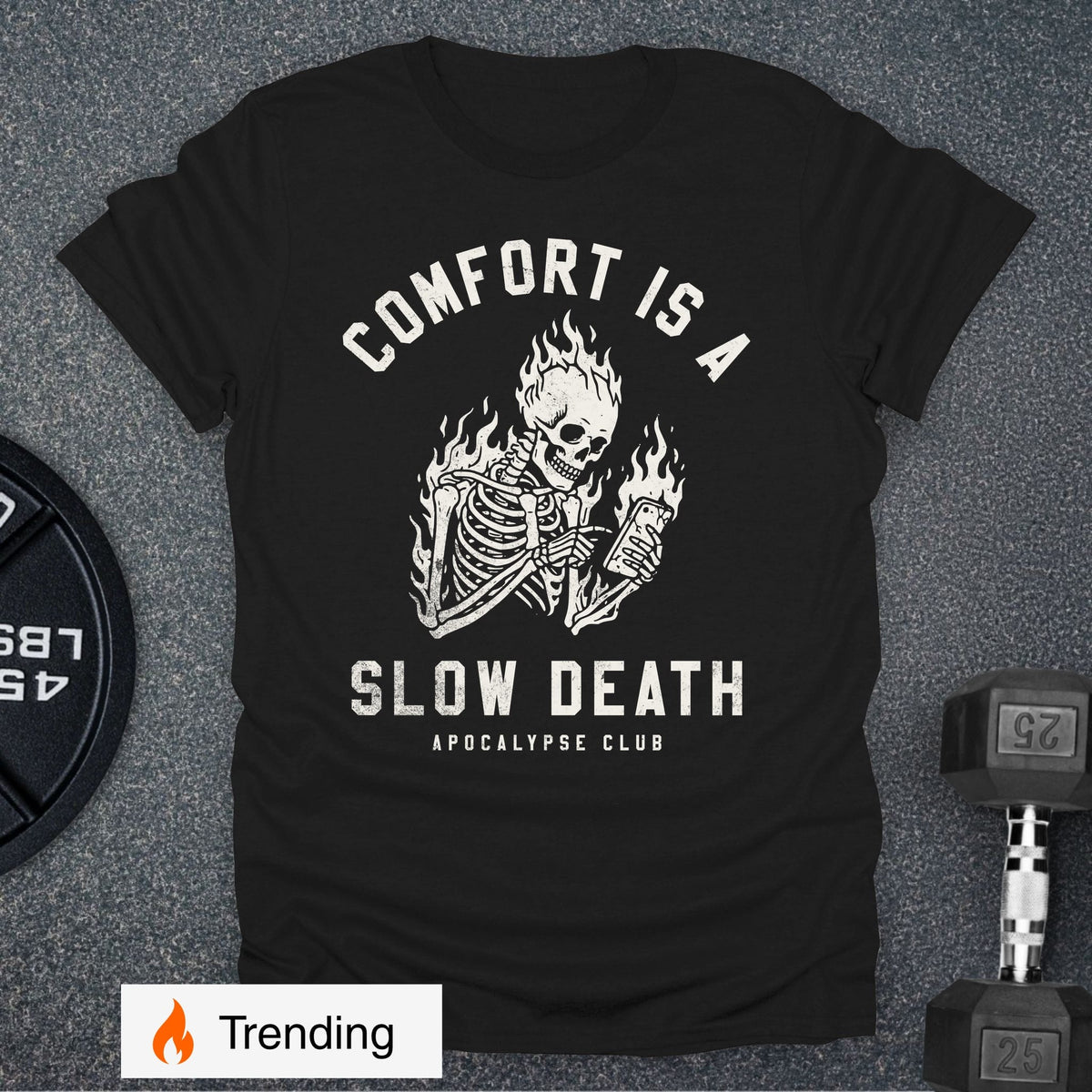 Apocalypse Club Comfort Is A Slow Death Black gym t-shirt