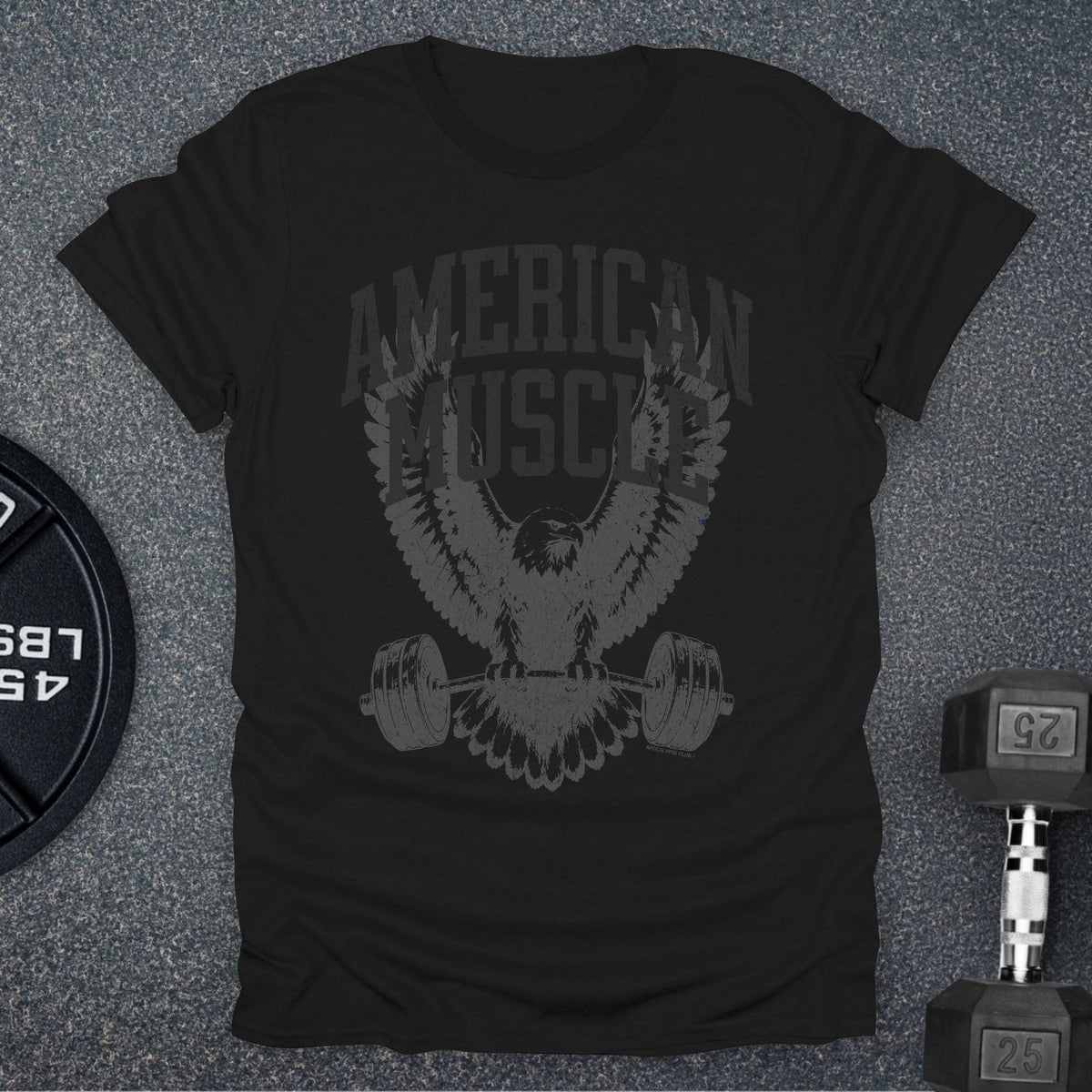 Apocalypse Club American Muscle Eagle Black gym t-shirt