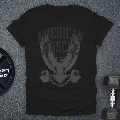 Apocalypse Club American Muscle Eagle Black gym t-shirt