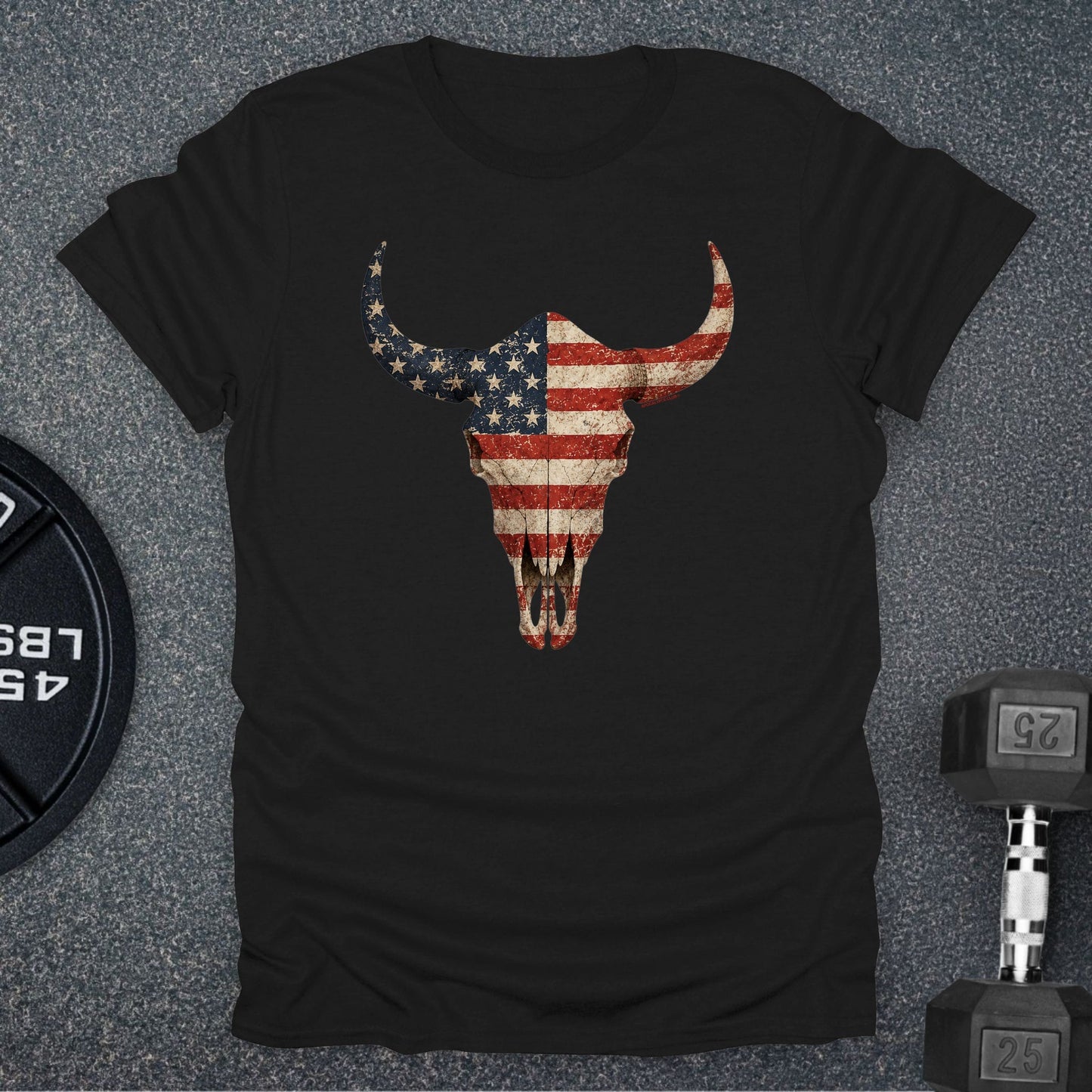 Apocalypse Club USA Bison Skull Black gym t-shirt