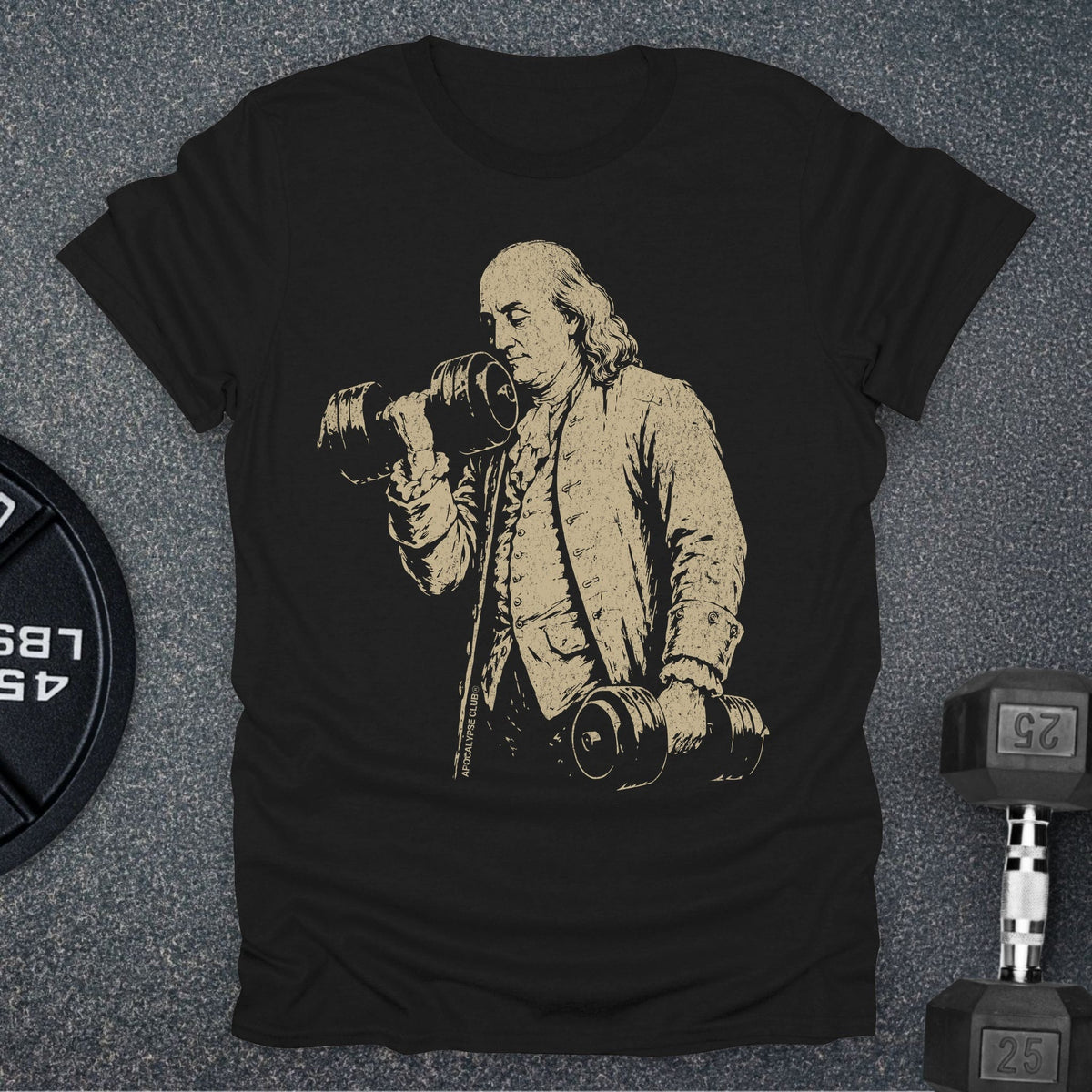 Apocalypse Club Franklin Iron Black gym t-shirt