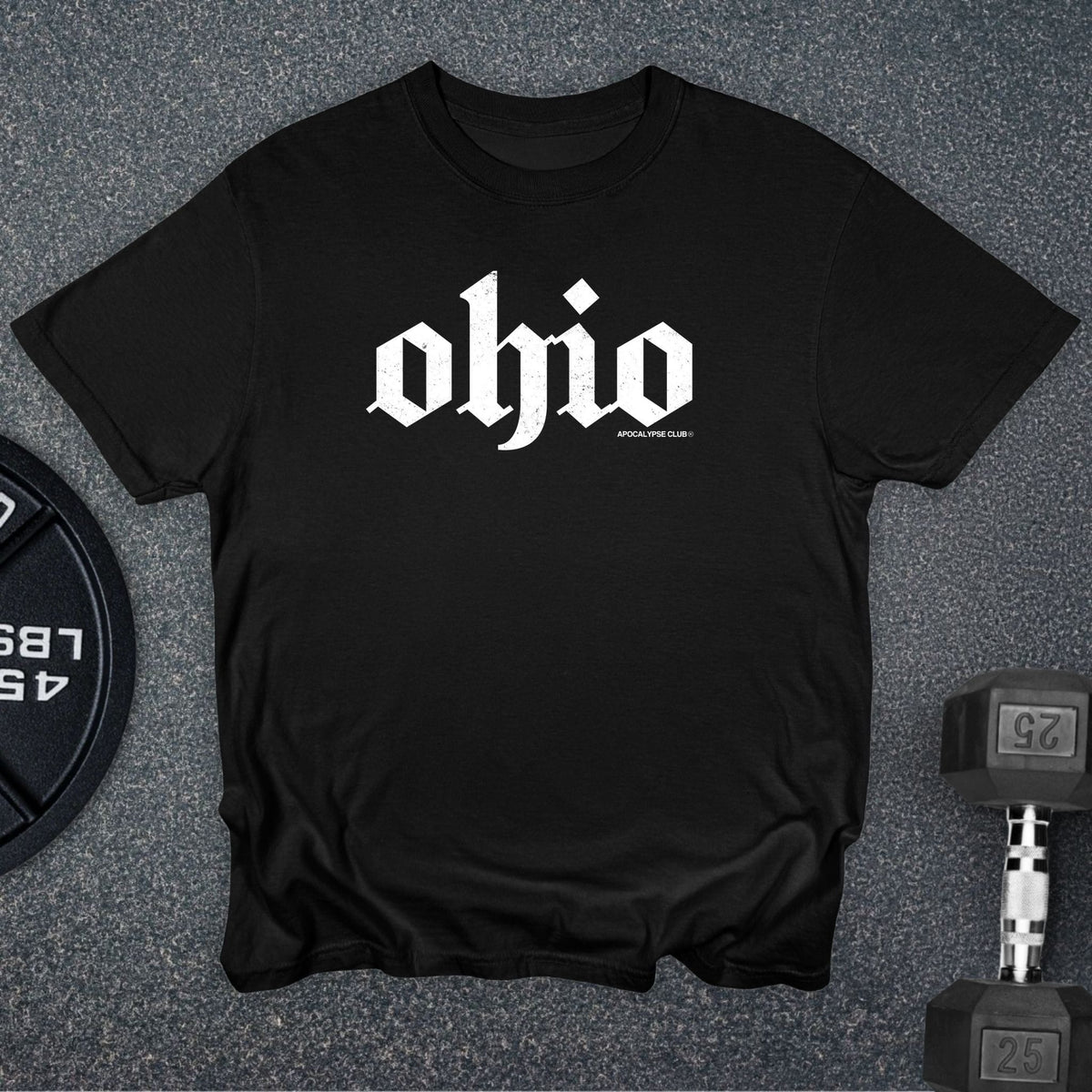 Apocalypse Club Ohio DNA Premium Black gym t-shirt