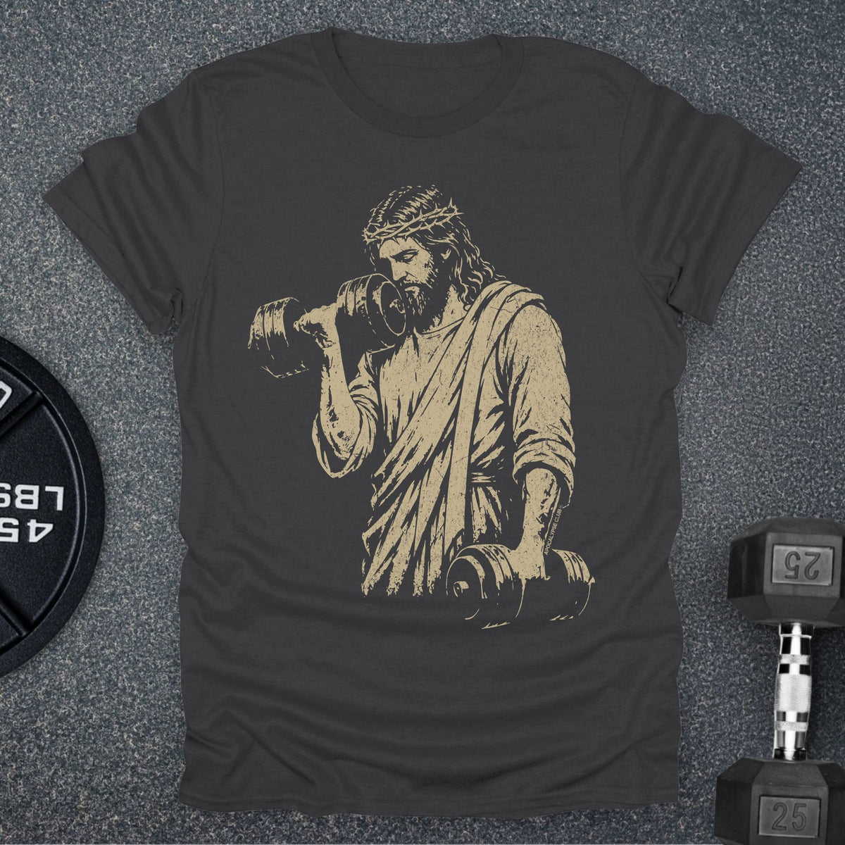 Apocalypse Club Iron Sharpens Iron Charcoal gym t-shirt