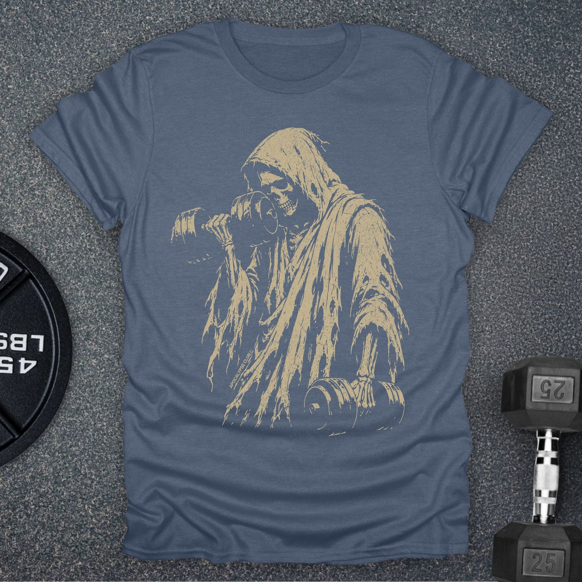 Apocalypse Club Reaper Reps Heather Indigo gym t-shirt